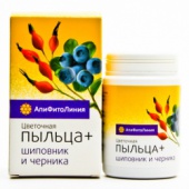 Апифитокомплекс. Цветочная пыльца+  Шиповник и черника  (табл. 60шт.)